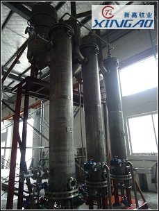 純鈦三效蒸發(fā)裝置3套！制造好驗(yàn)收結(jié)束！